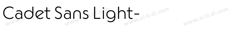 Cadet Sans Light字体转换